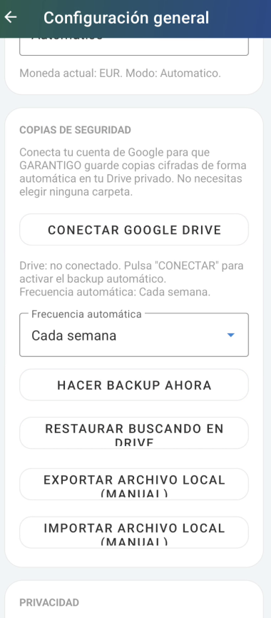 principal backup